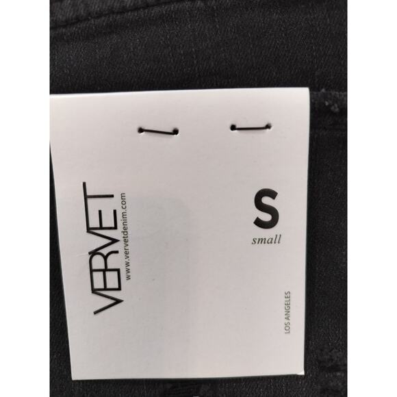 Vervet Black High Rise Distressed Criss Cross Shorts - V2911 - Size Small - Picture 5 of 9